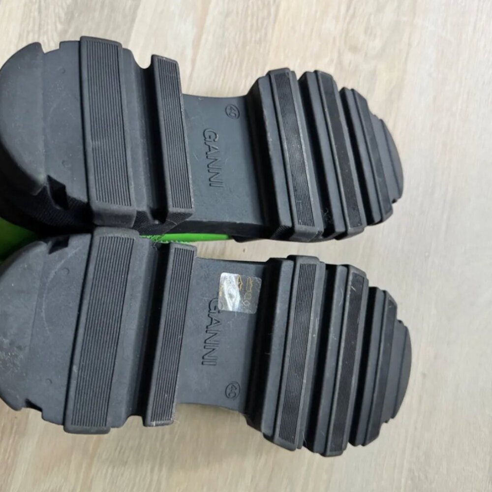 Ganni Low Chelsea Boots Flash Green EU 40  BRAND NEW NEVER WORN - Picture 4 of 6